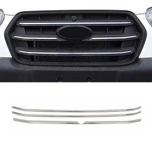 Ford Transit Front Grill - Omac - S.Steel - Gloss silver - 2021-2025